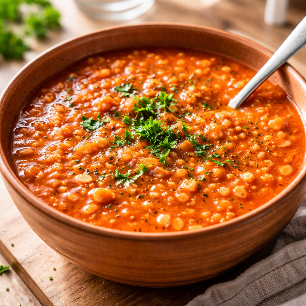 شوربة طماطم بالشوفان للأطفال