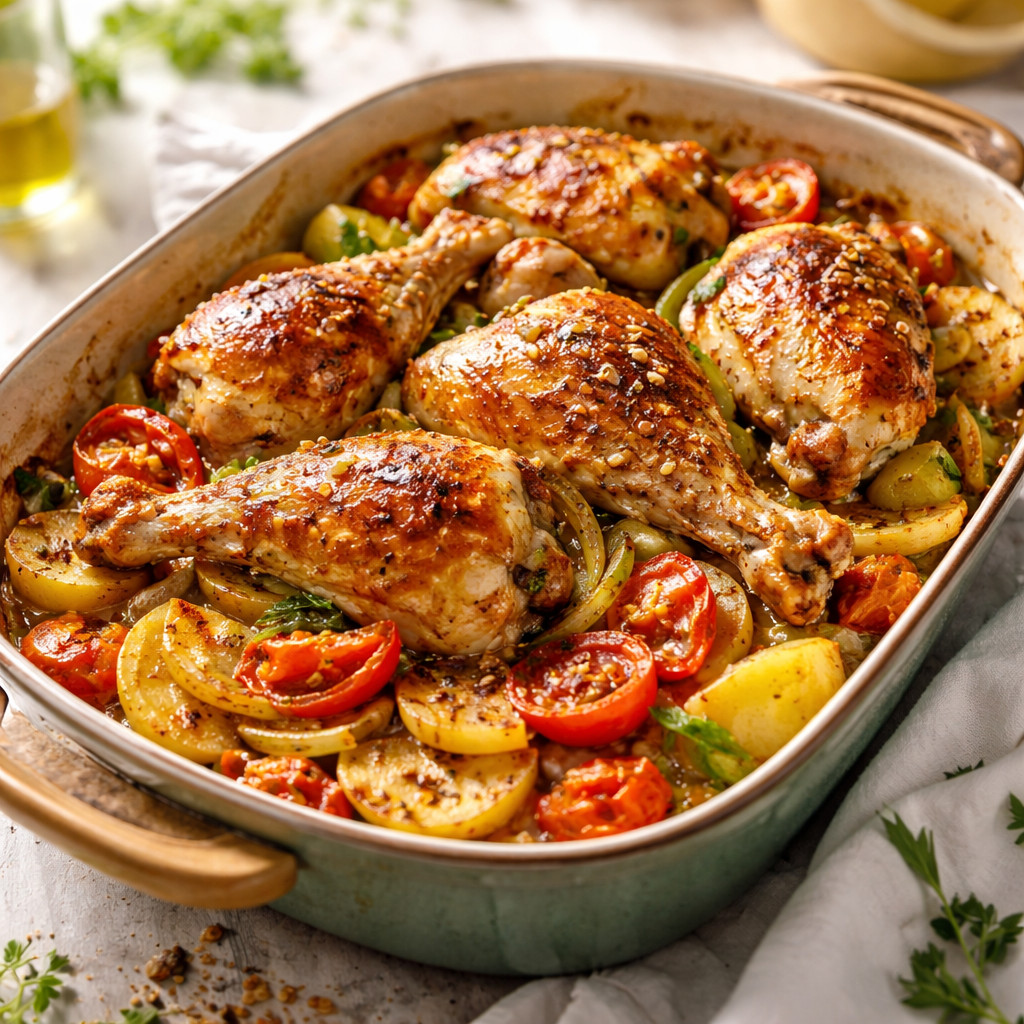 Poulet au citron et à l'ail