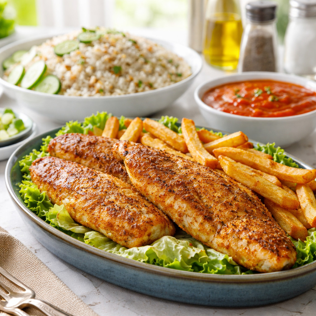 Filet de poisson avec du riz