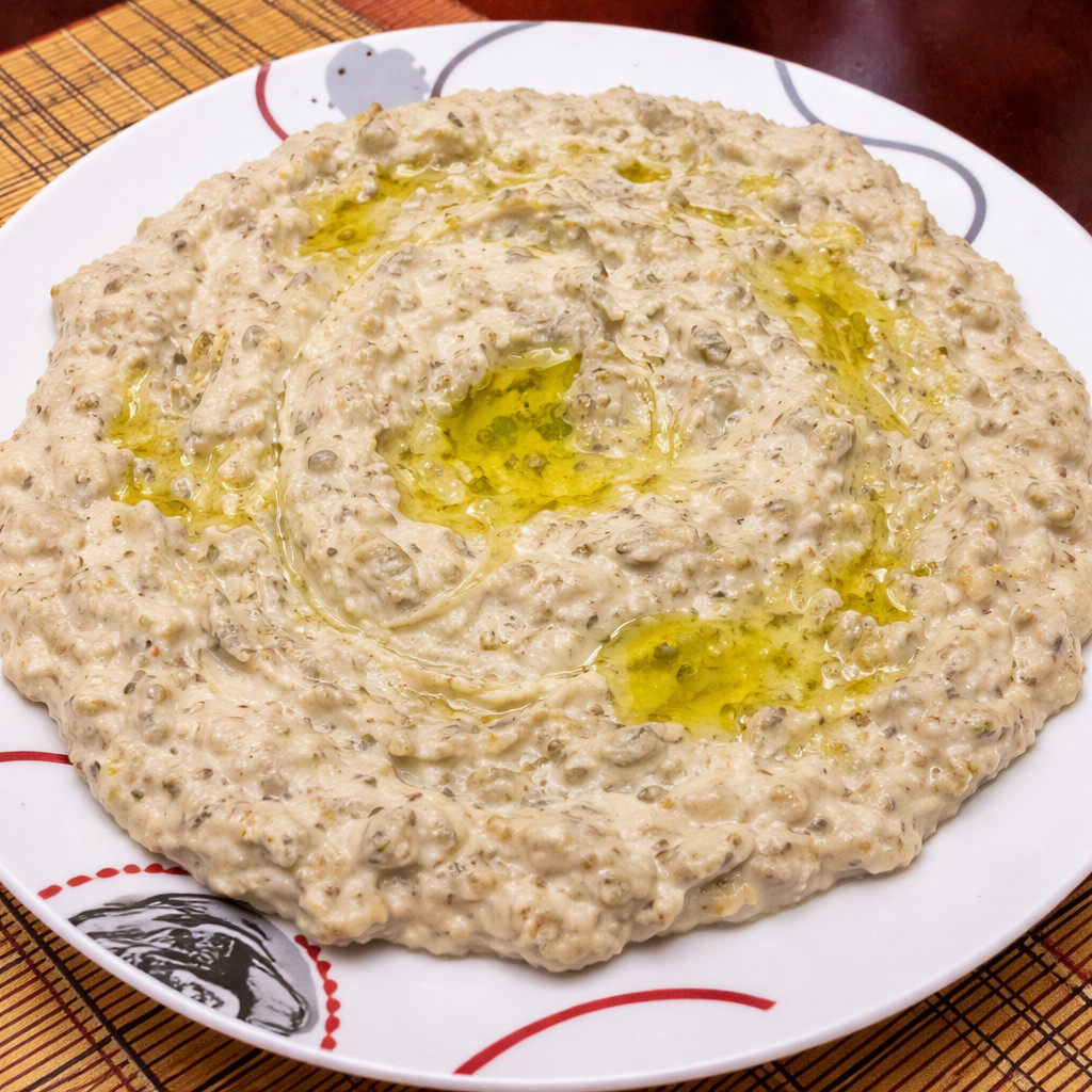 Eggplant Moutabal with Tahini