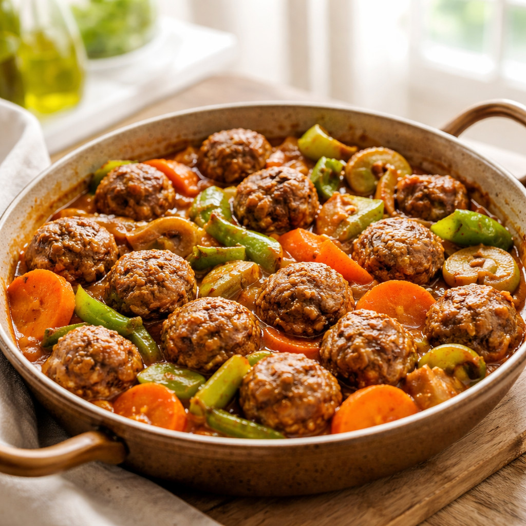 Boulettes de viande aux légumes