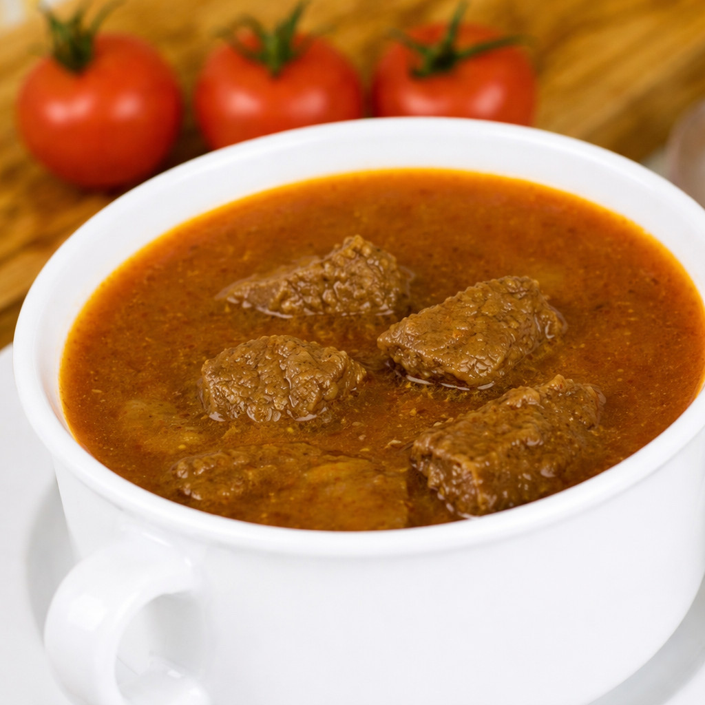 Meat Soup with Tomatoes