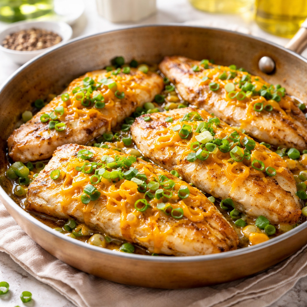 Fish Fillet with Ginger and Kraft Cheddar