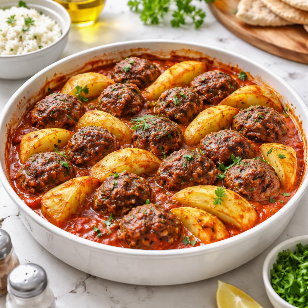 Kofta Tray with Potatoes