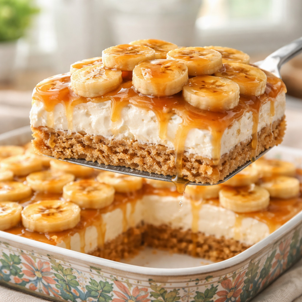 Couches de caramel et de crème