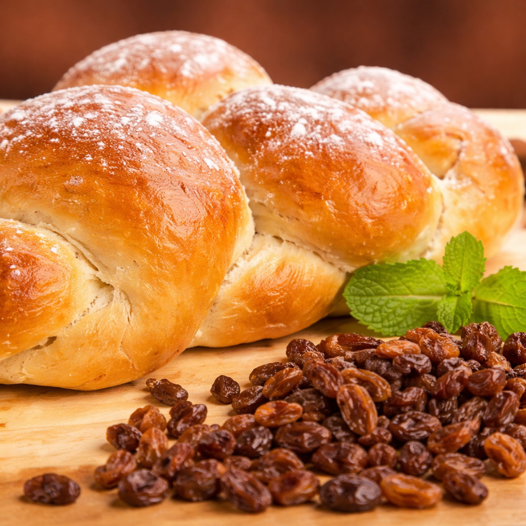 Brioche with Raisins and Dried Sweets