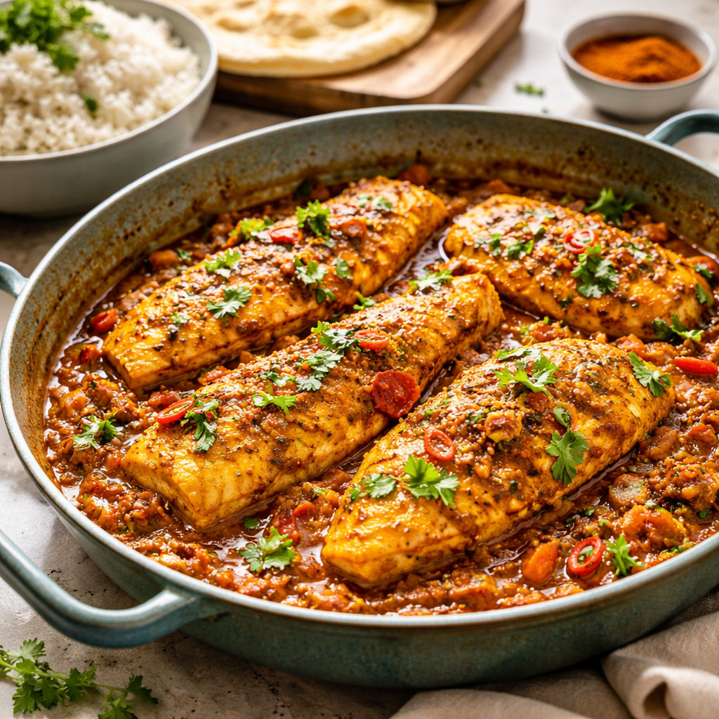 السمك بالطريقة الهنديه