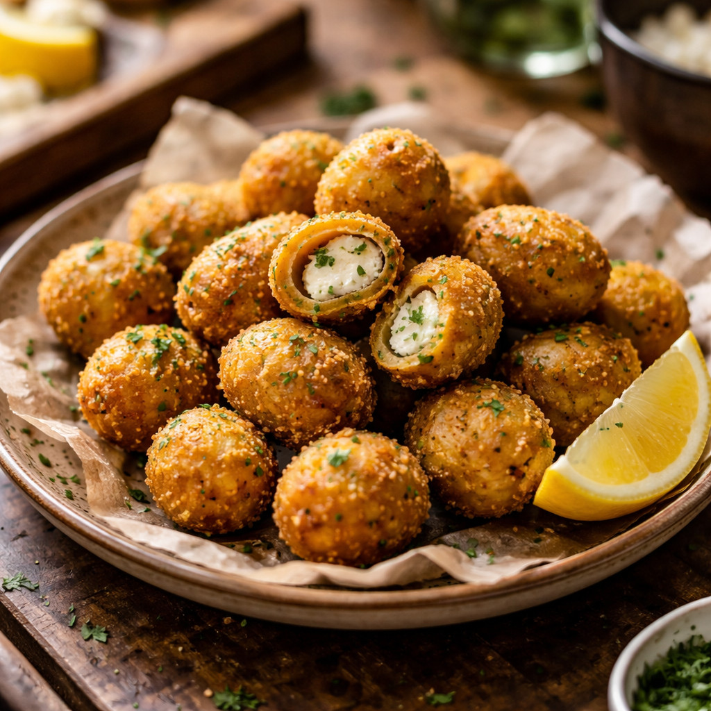 Stuffed and Fried Olives