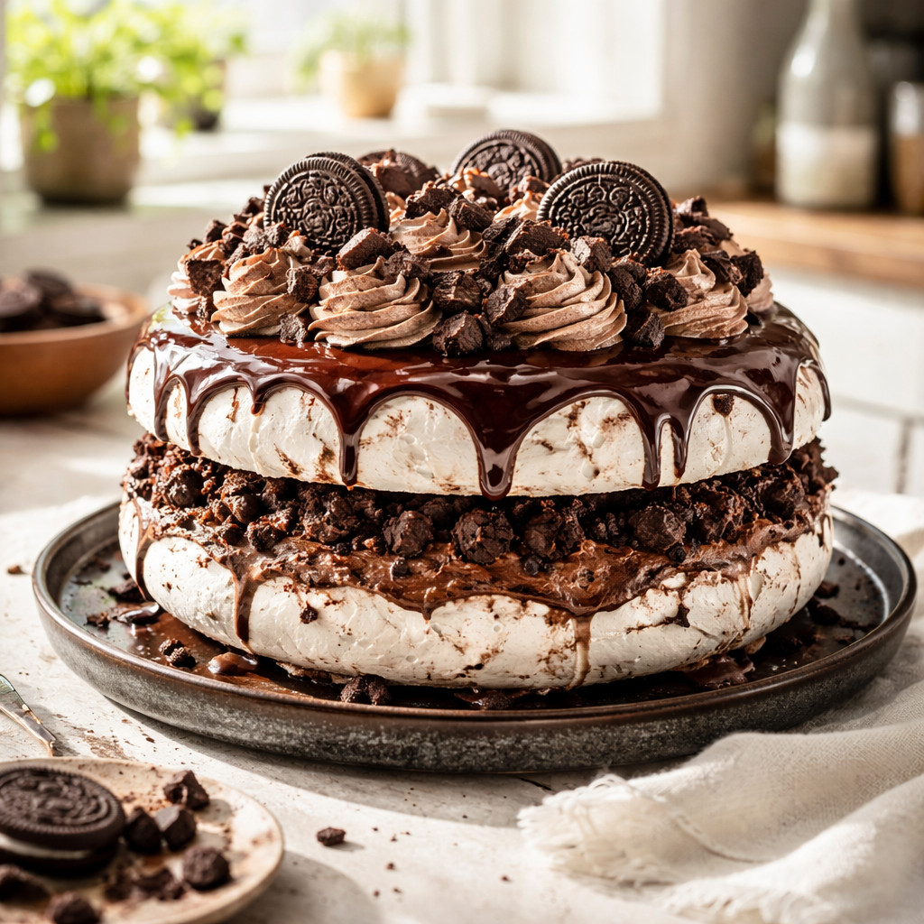Oreo Meringue Cake