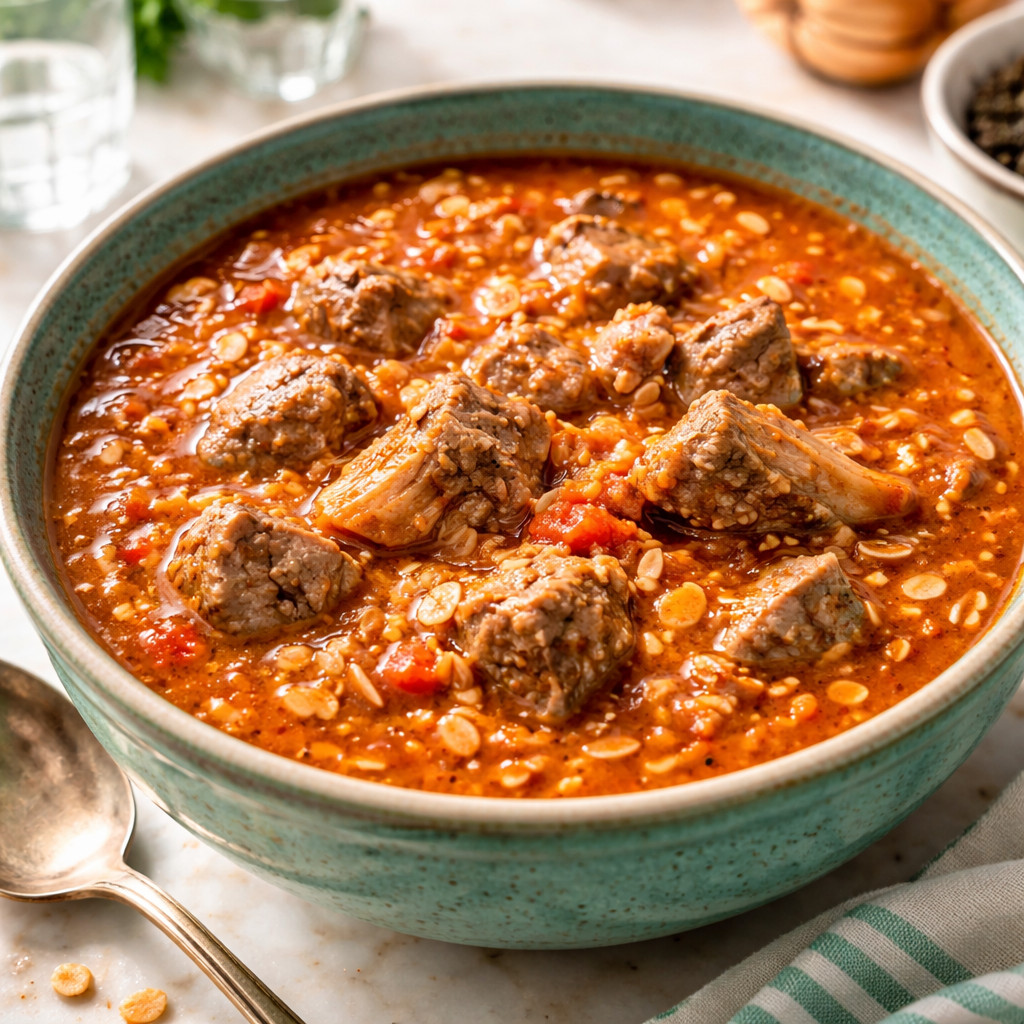 Soupe d'avoine aux tomates