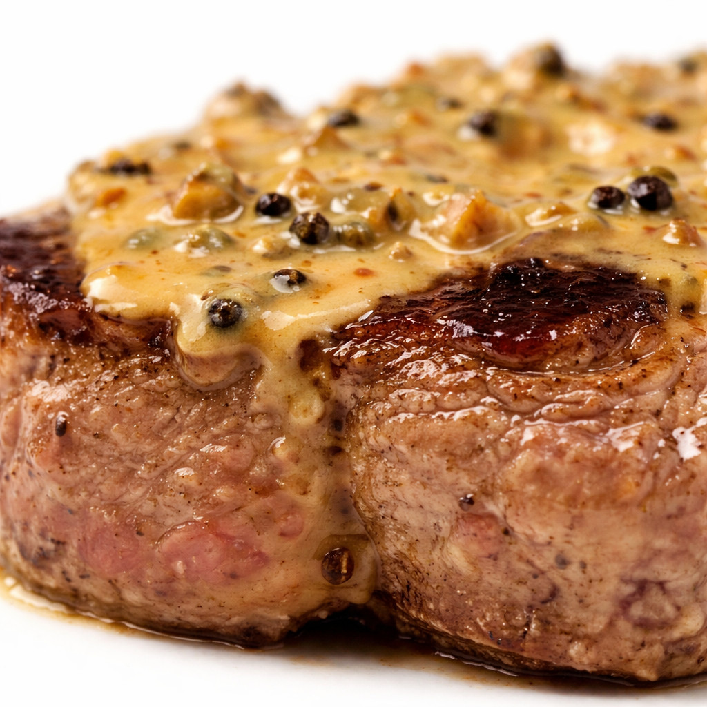 Filet de bœuf avec sauce au poivre