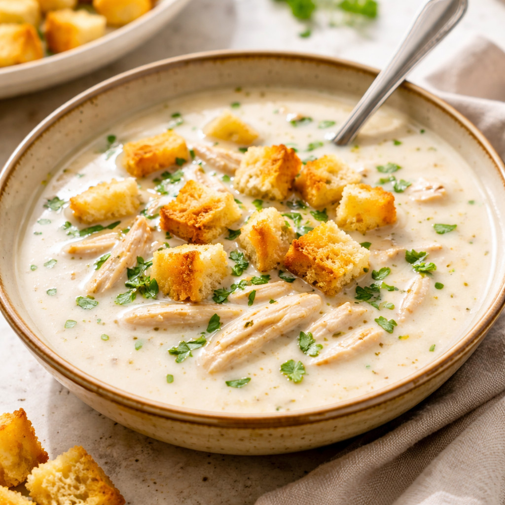 Soupe de poulet à la crème