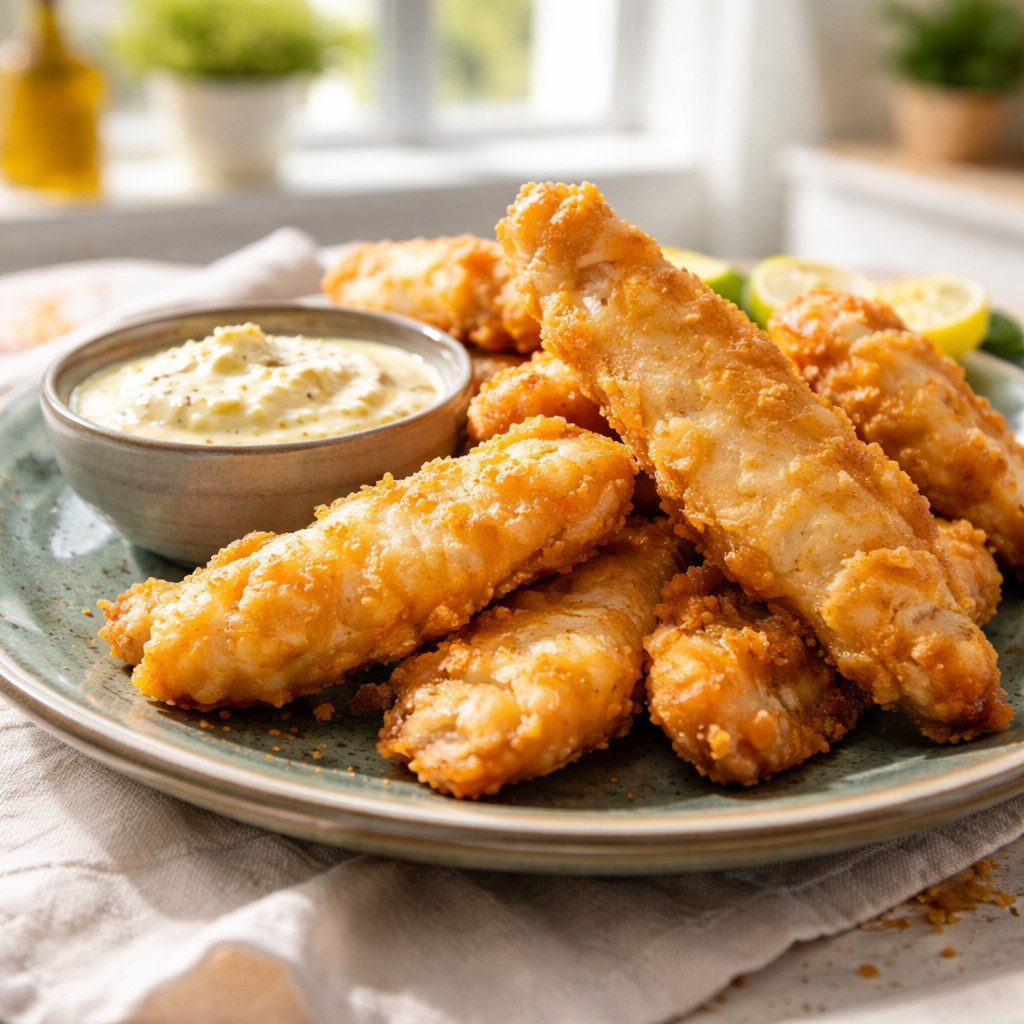 Poisson avec sauce mayonnaise au citron