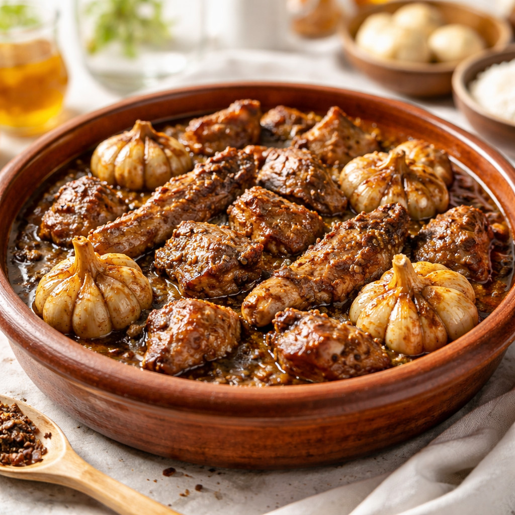 Tajine de viande à l'ail