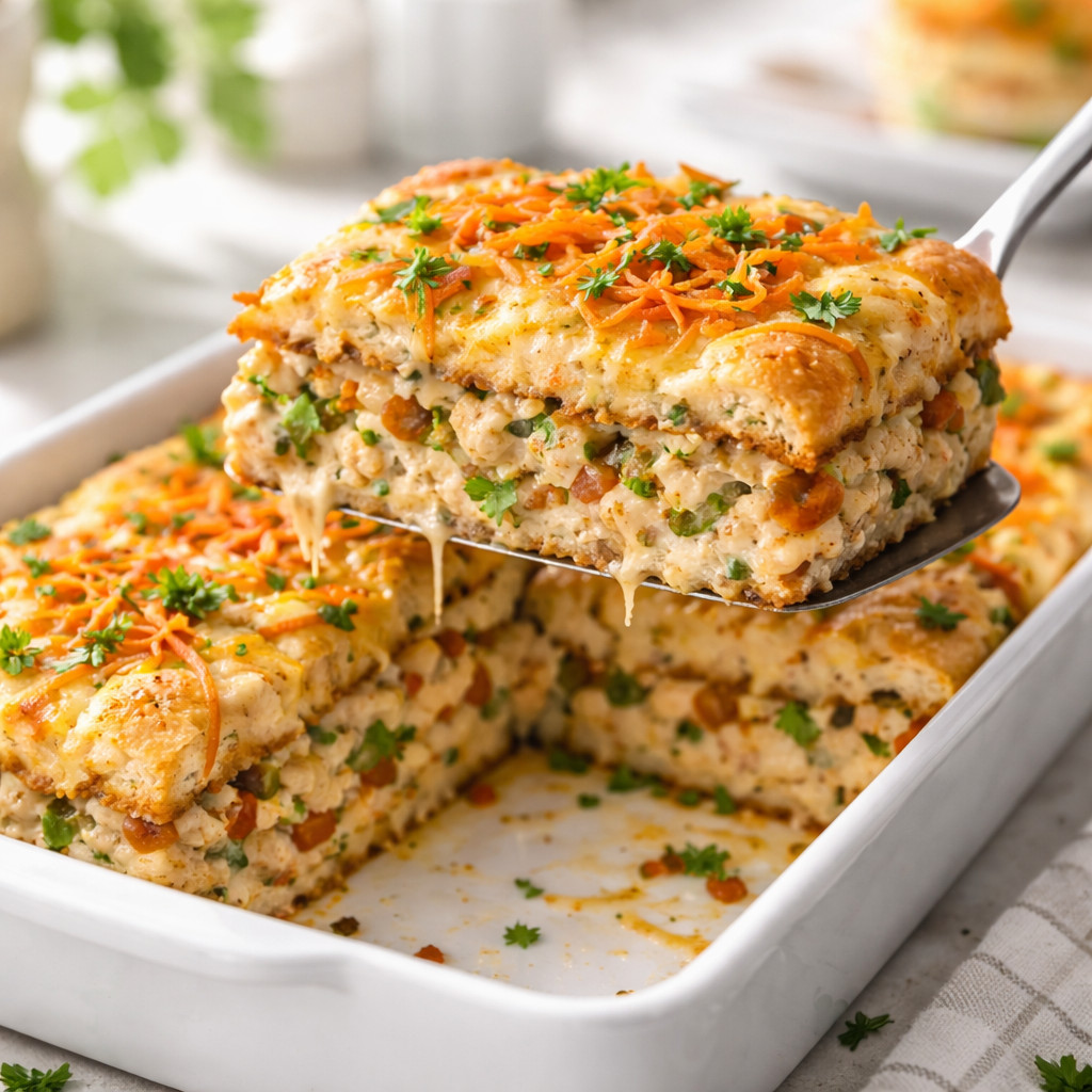 Mélange de poulet avec du pain