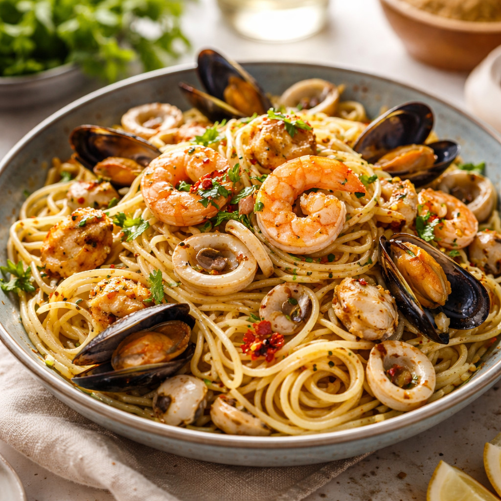 Spaghetti with Seafood