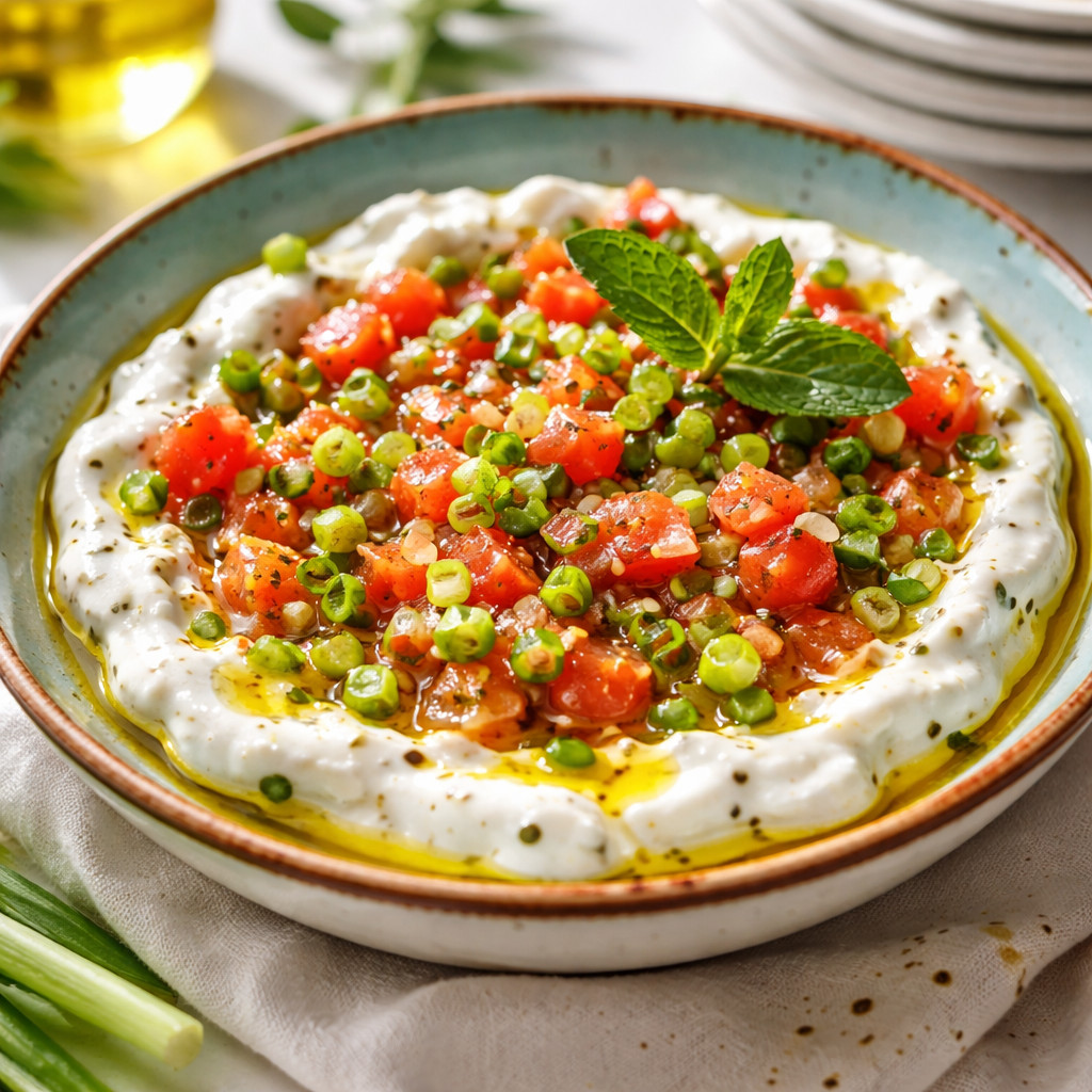 Labneh aux oignons verts