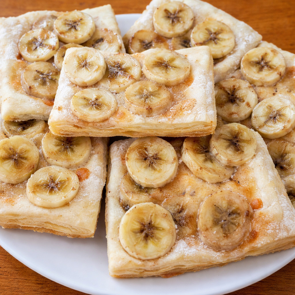 Pâtisseries à la crème et à la banane