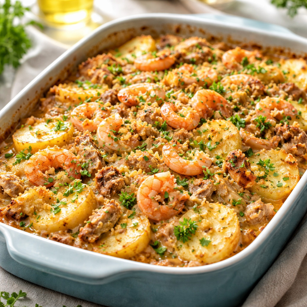 Tuna and Shrimp Casserole with Potatoes