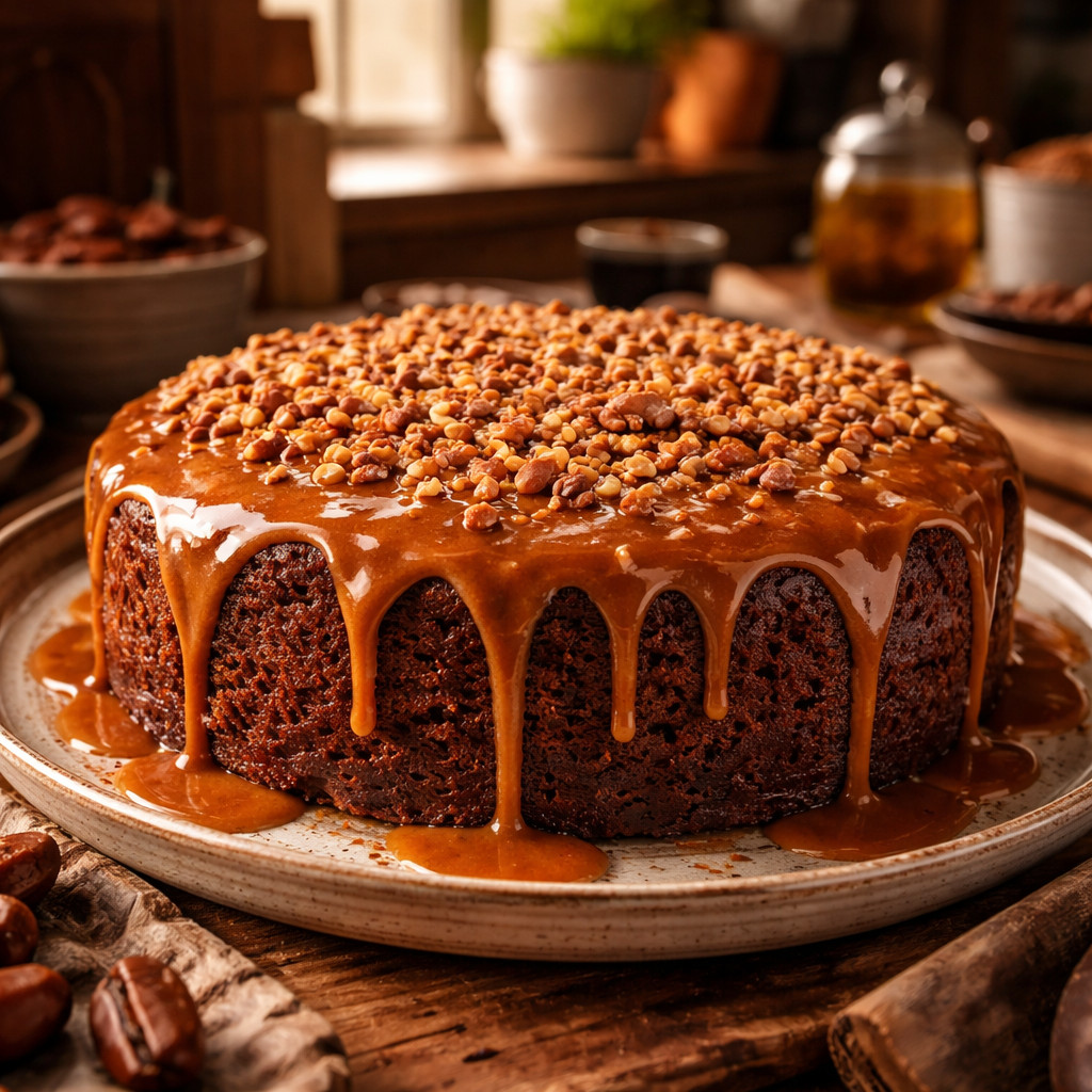 Date Cake with Toffee