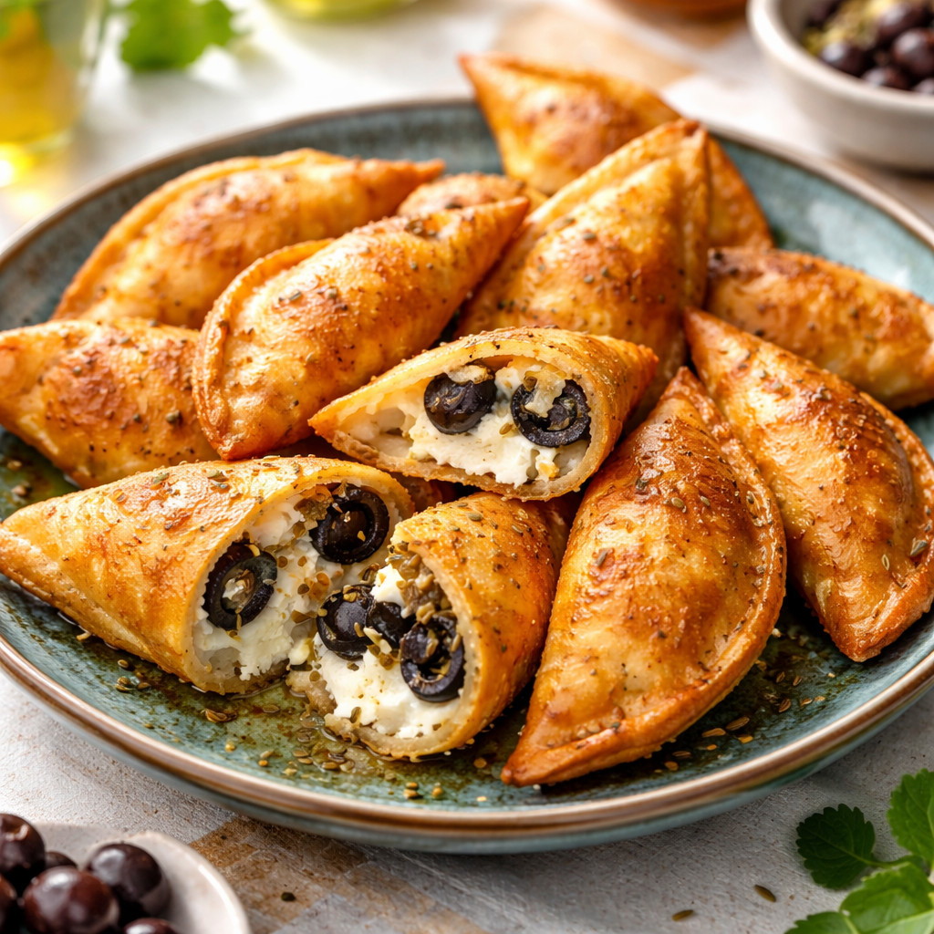 Qatayef au fromage et aux olives