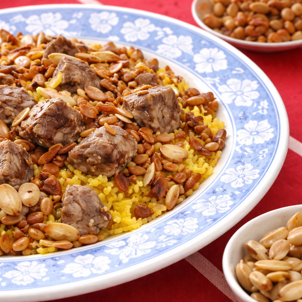 Meat Kabsa with Daqous Sauce