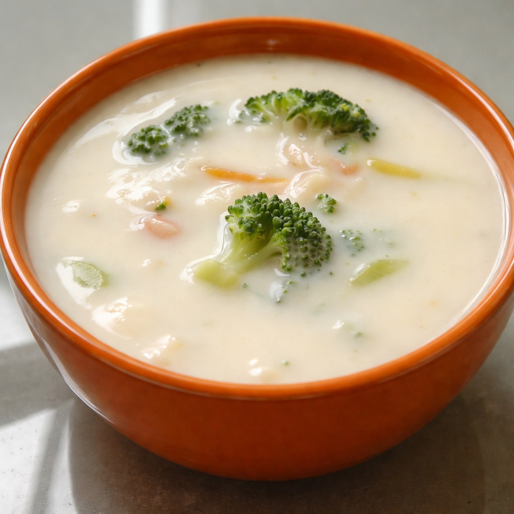 شوربة الفطر والبروكلي