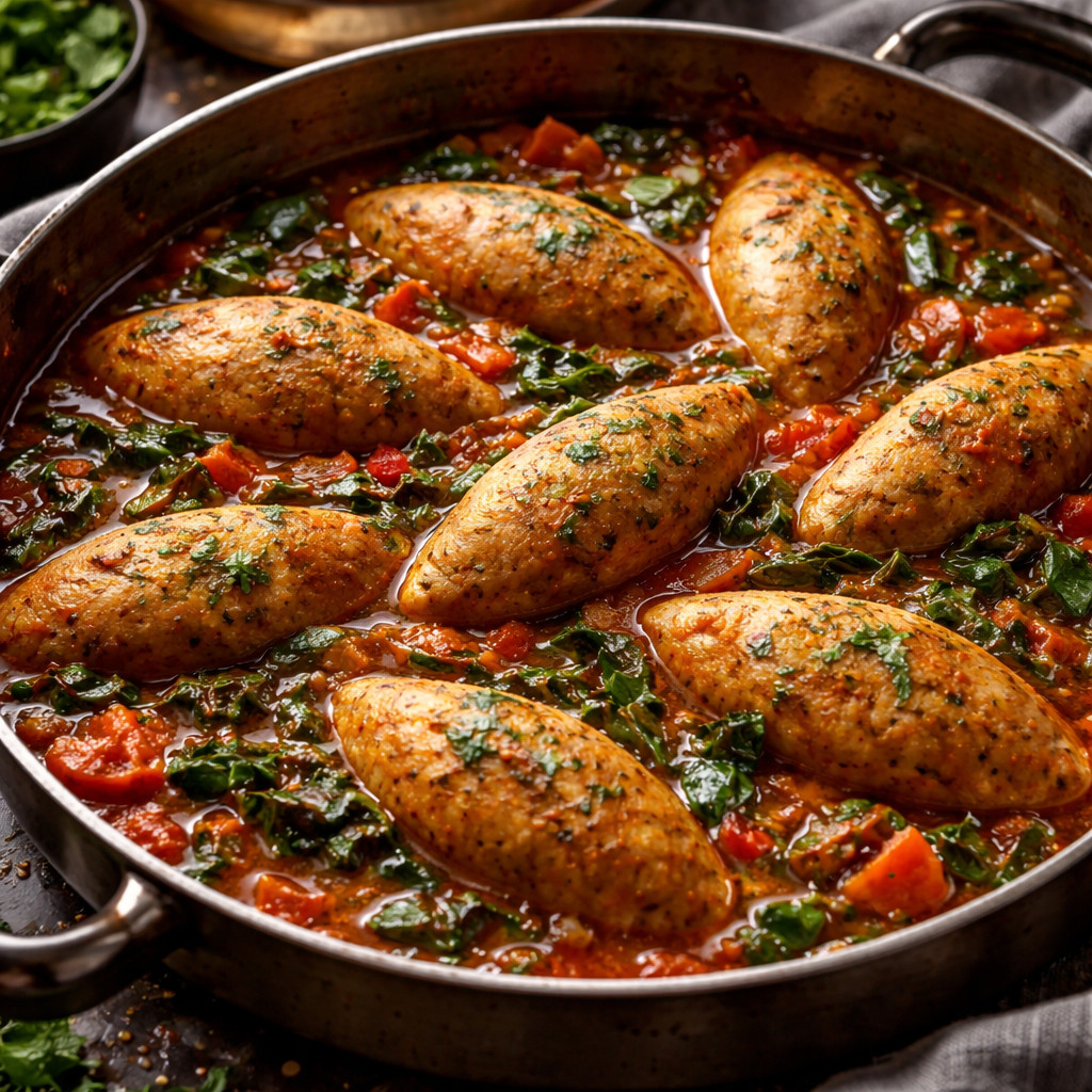 Bulgur Kibbeh with Tomato Sauce