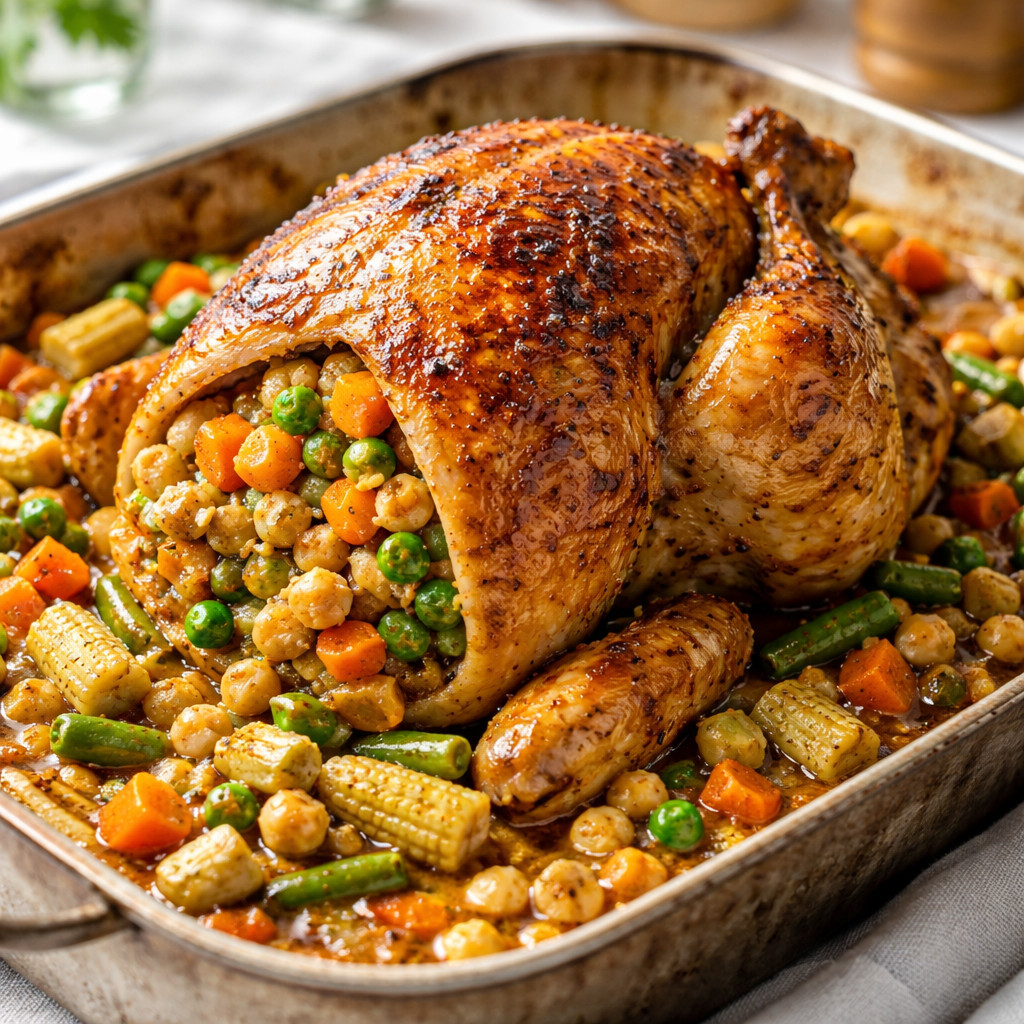 Stuffed Chicken with Vegetables