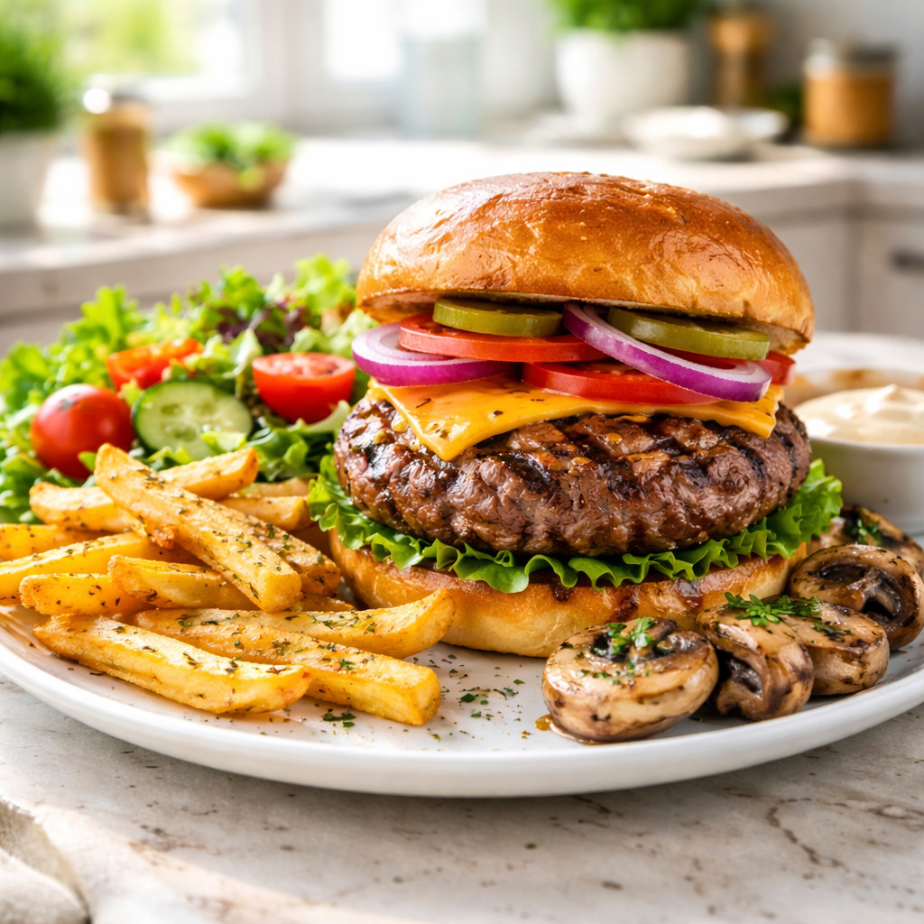 Burger grillé