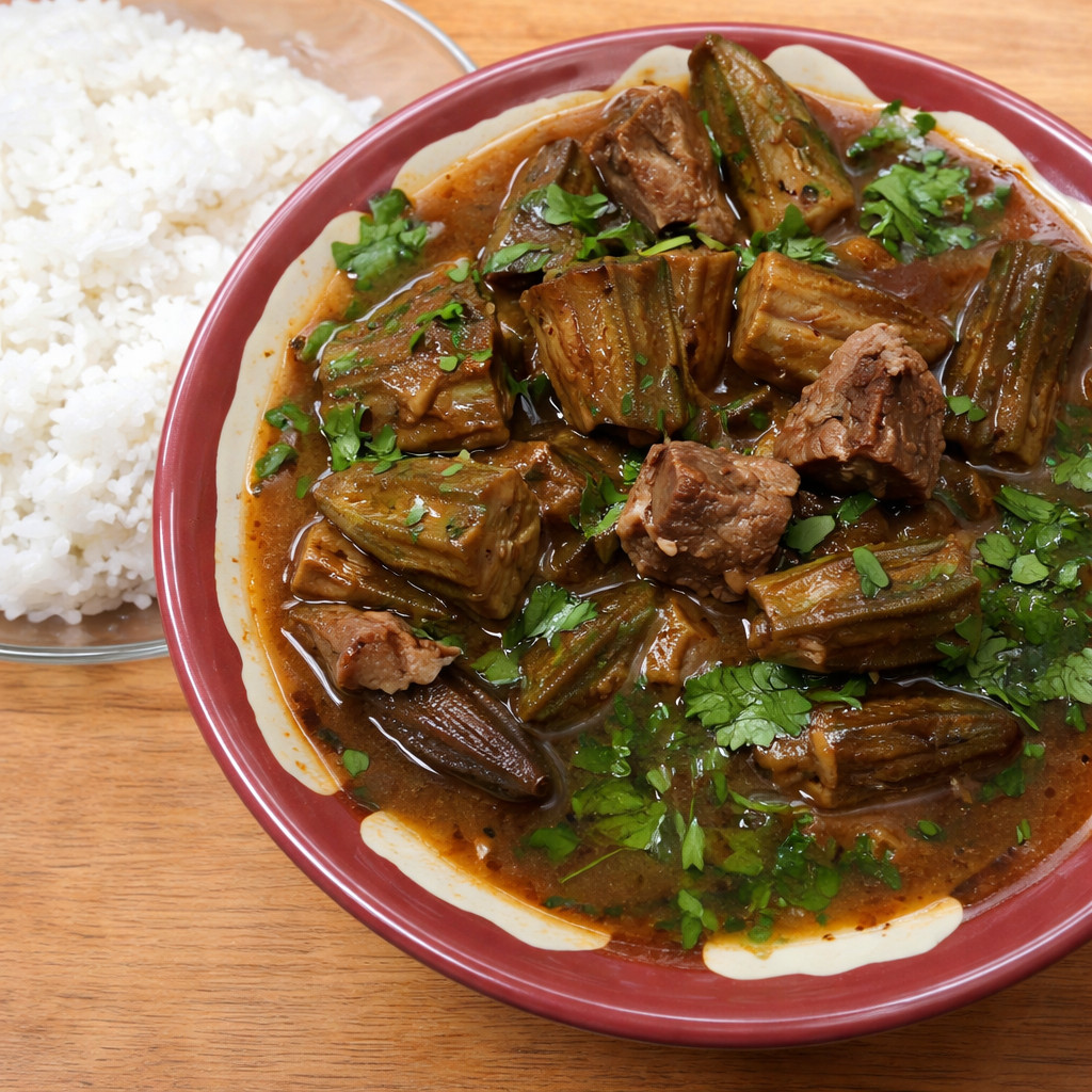 Gombos avec de la viande