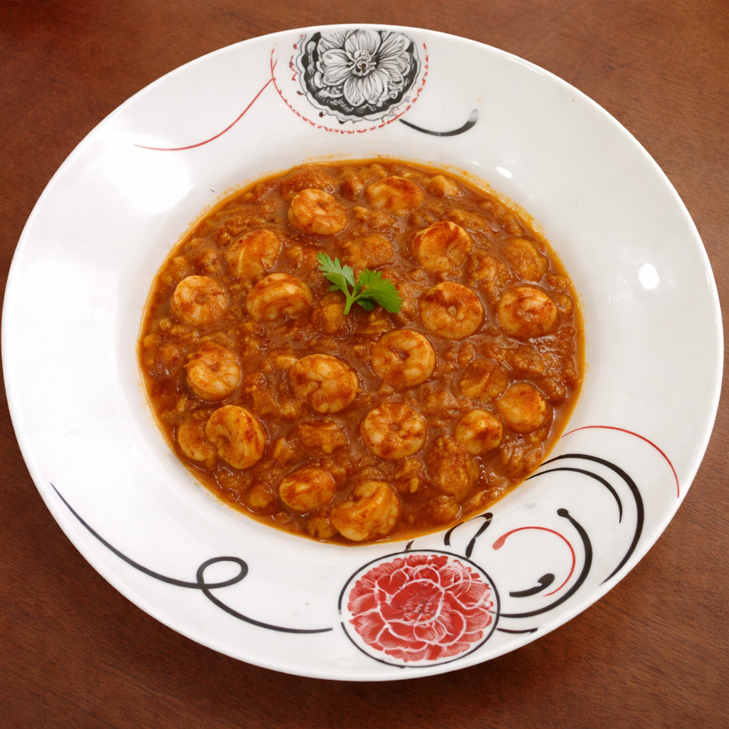 Crevettes au curry