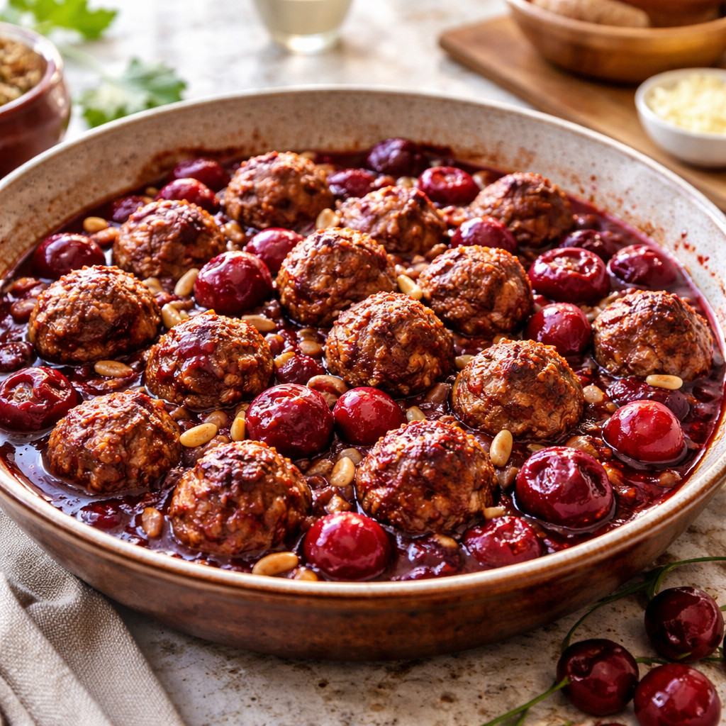 كريات الكباب الحلبي بالكرز للذواقة