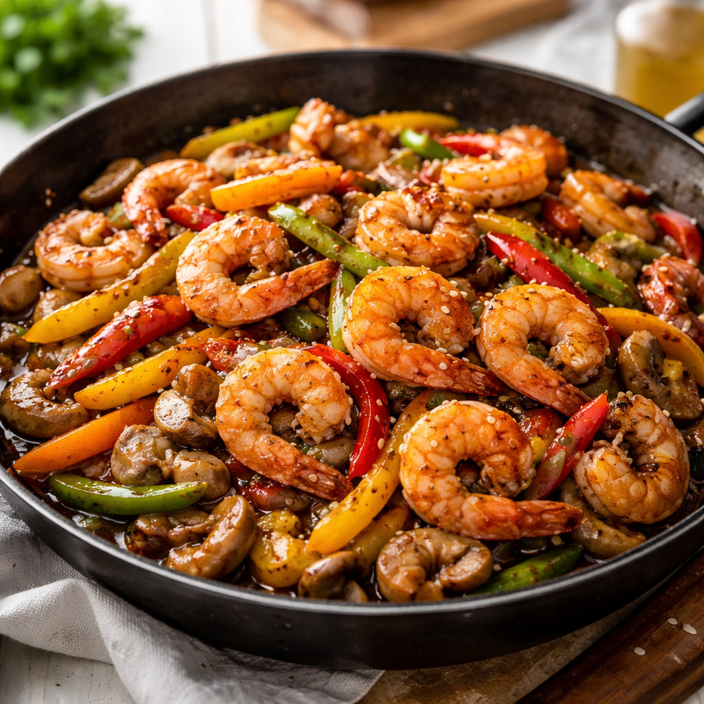 Crevettes à la sauce soja