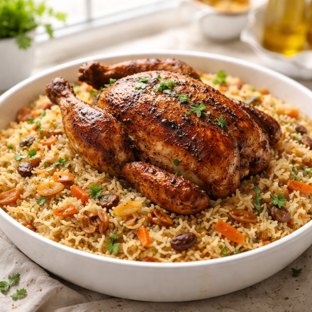 Oven Chicken with Rice