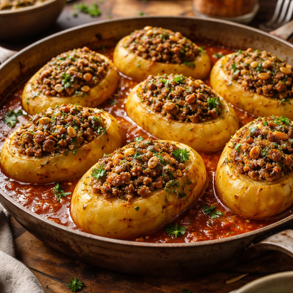 Stuffed Potatoes with Ground Meat