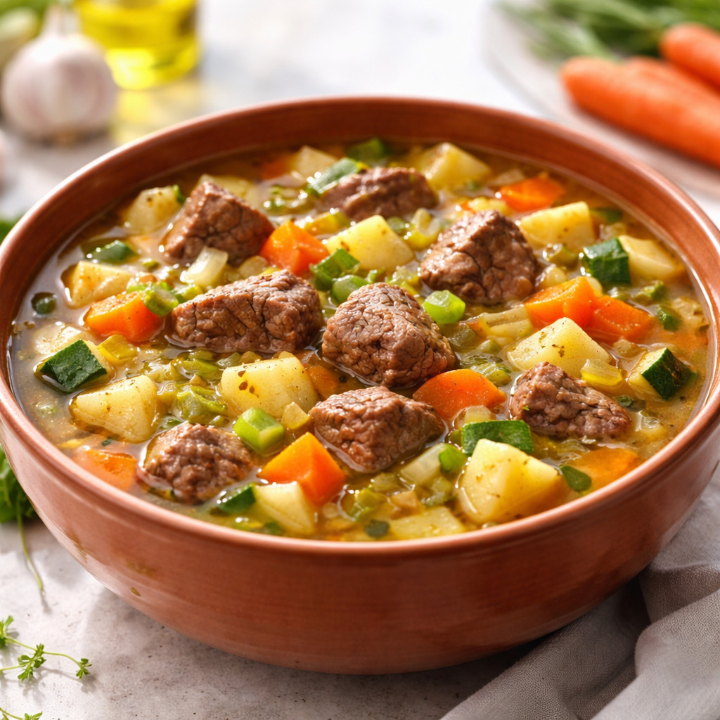 شوربة الخضار باللحمة