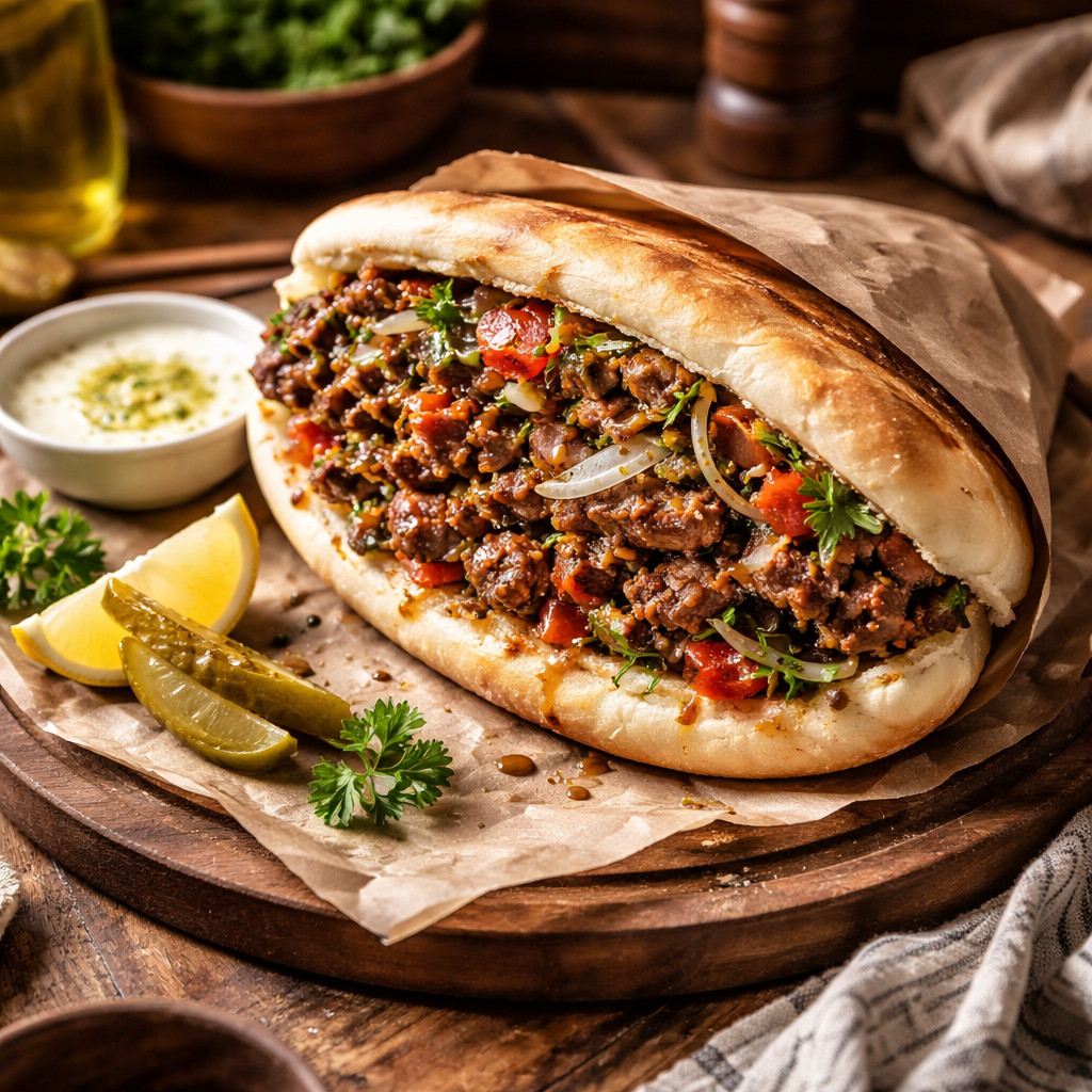 سندويش شاورما عراقية