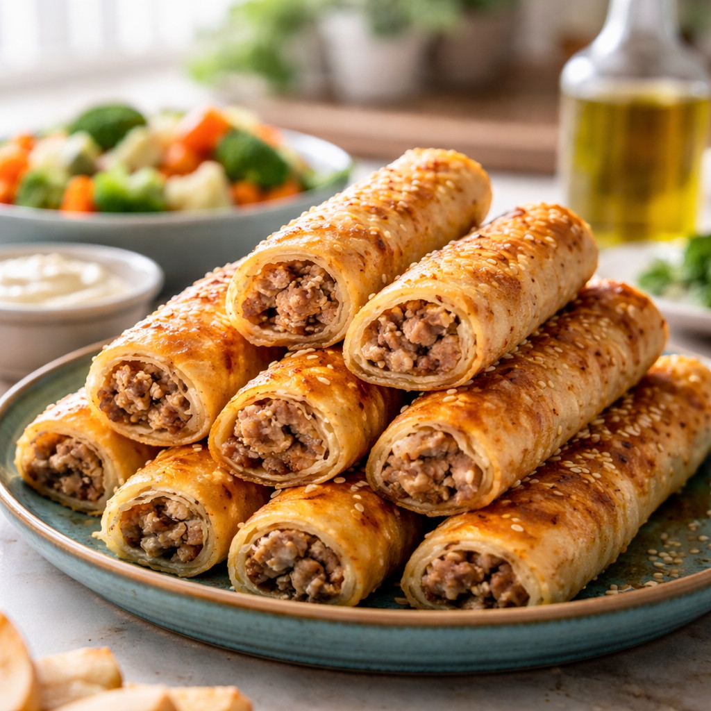Bâtonnets de bourek à la viande hachée