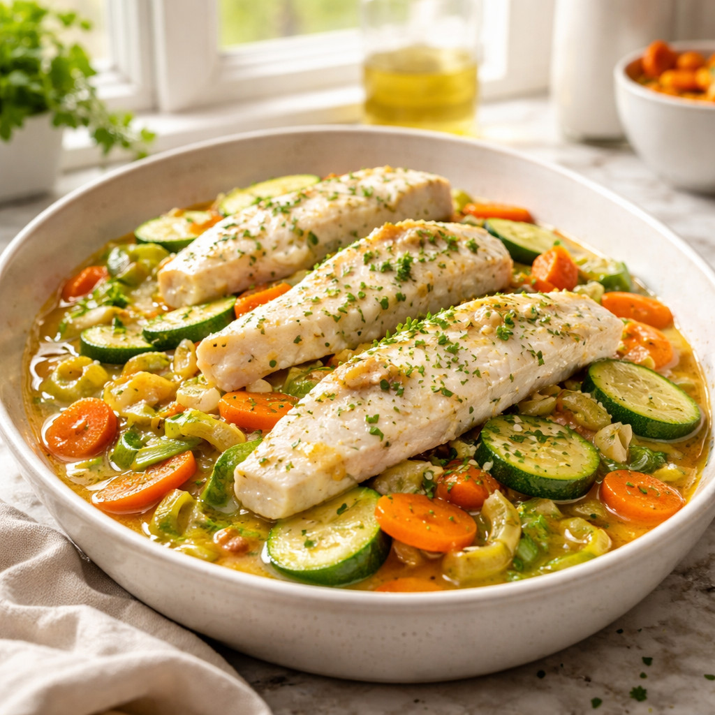 Filet de poisson aux légumes