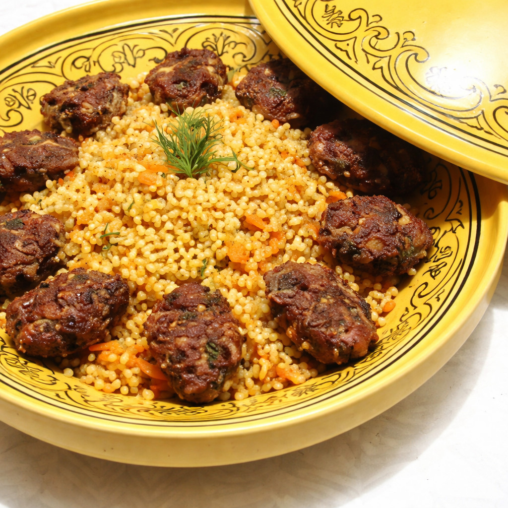 Moroccan Couscous with Turkish Kefta