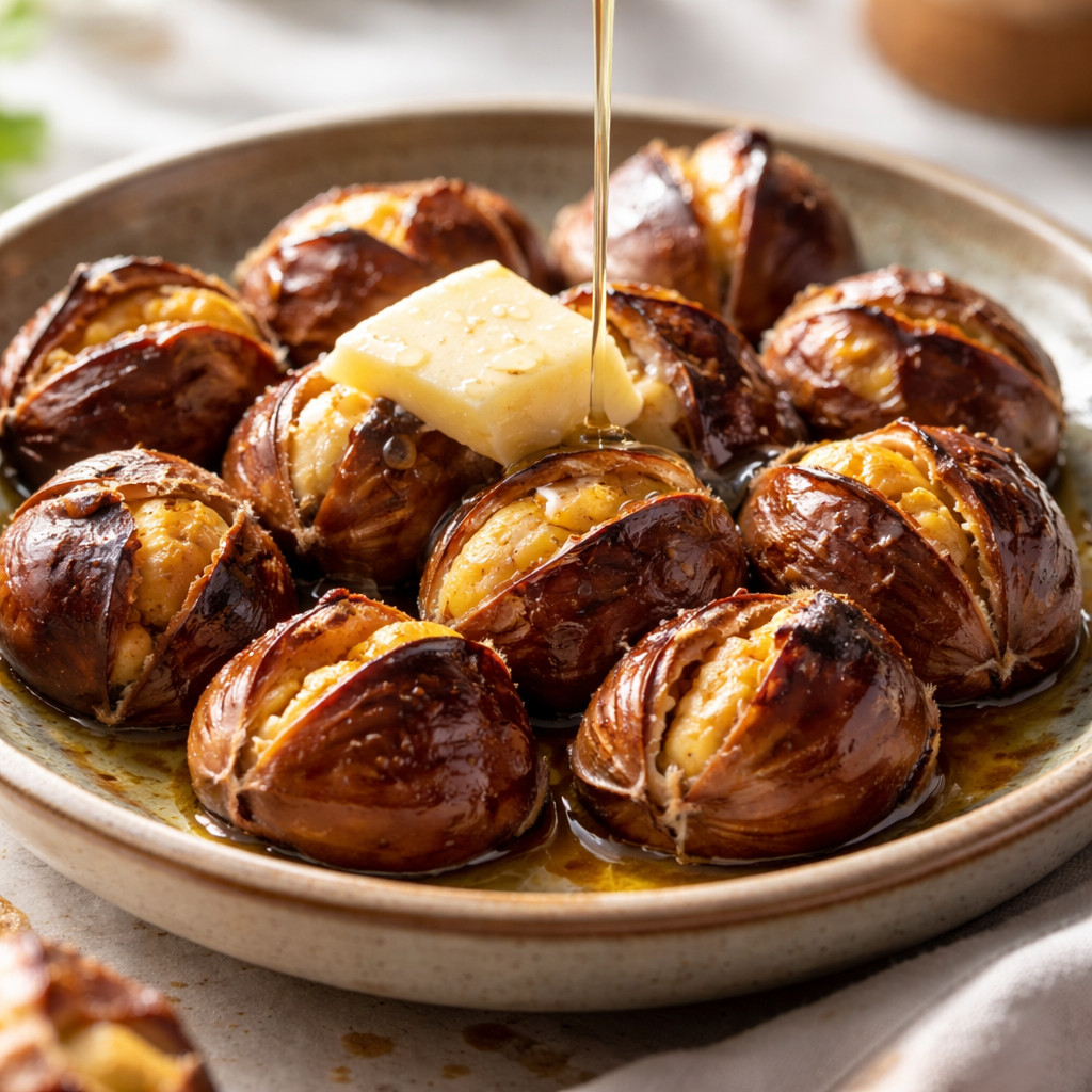 Roasted Chestnuts with Butter and Honey