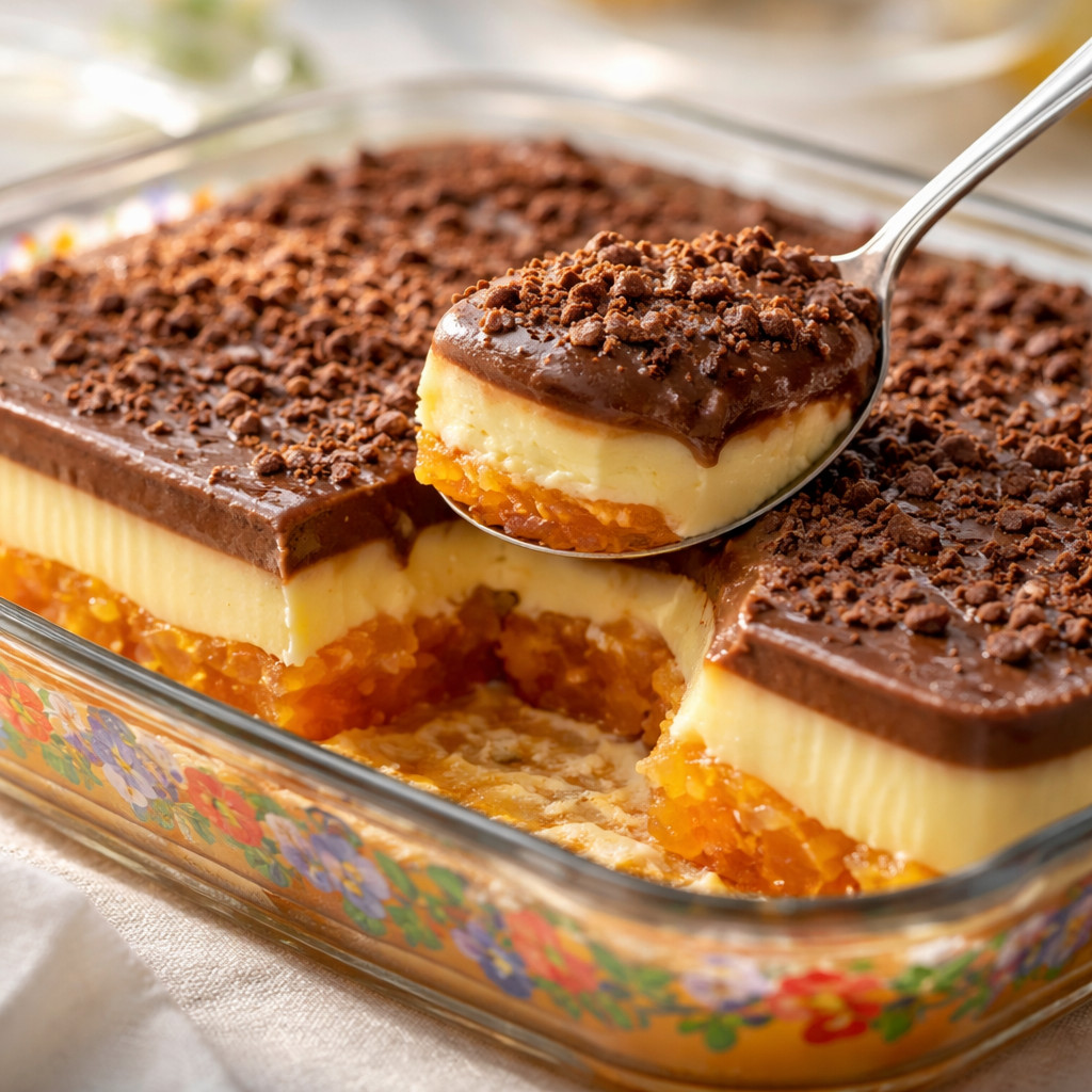 Crème anglaise avec gelée