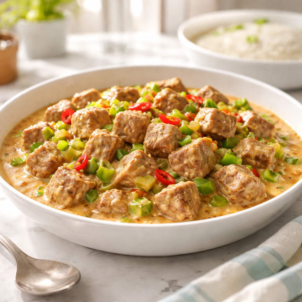Beef Cubes with Cream