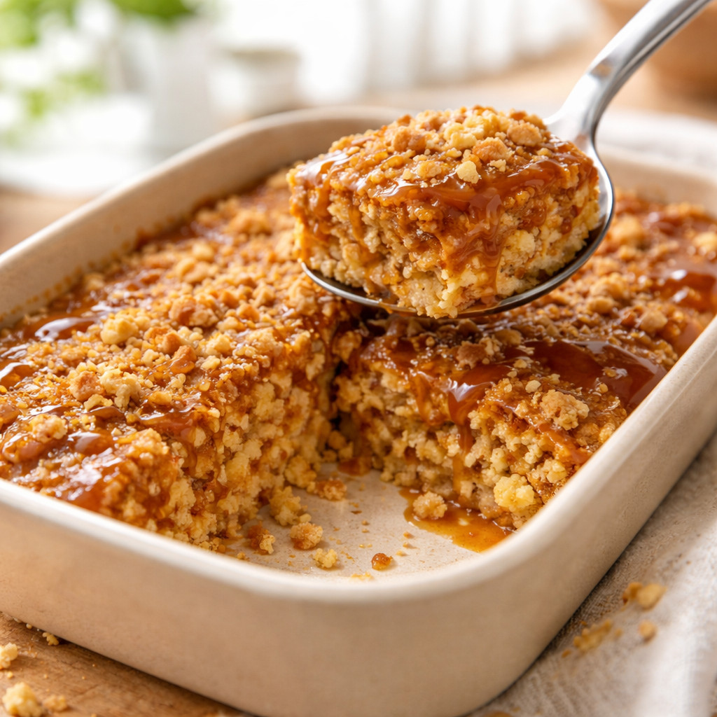 Gâteau au toffee avec des biscuits