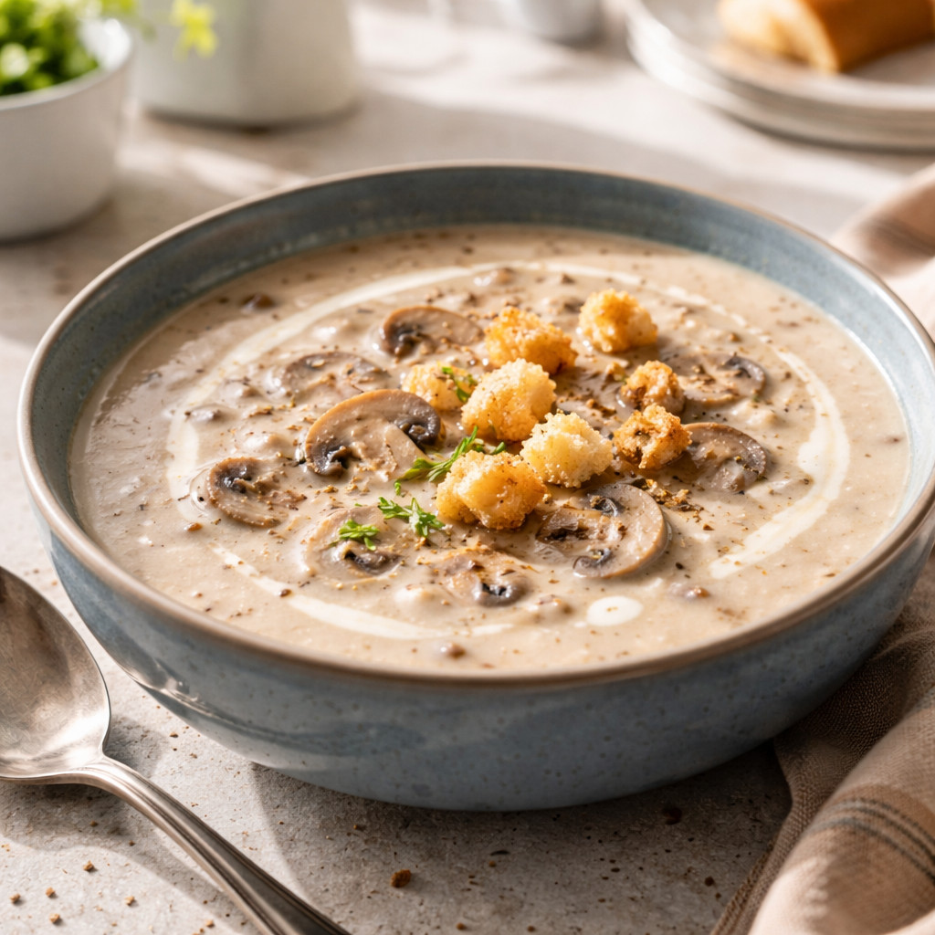Soupe de champignons à la crème