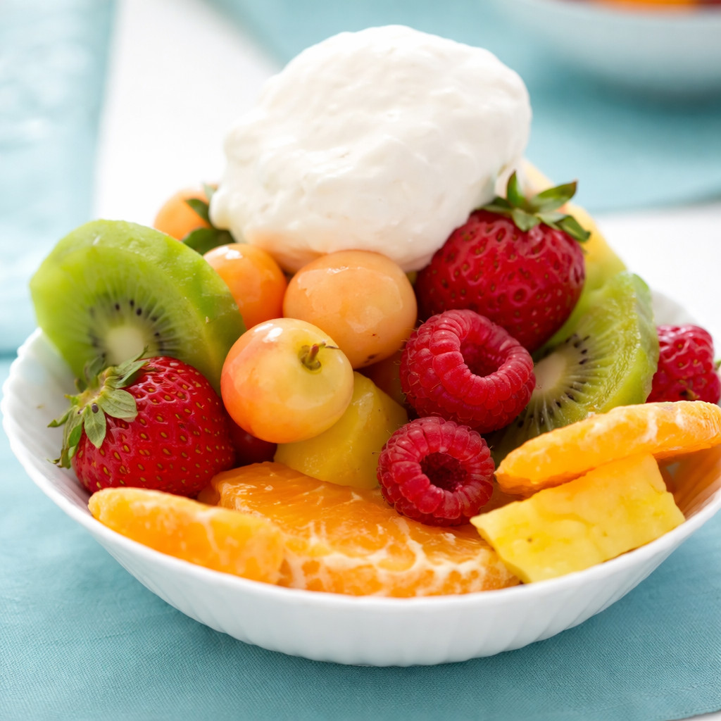 Fruit Salad with Ice Cream