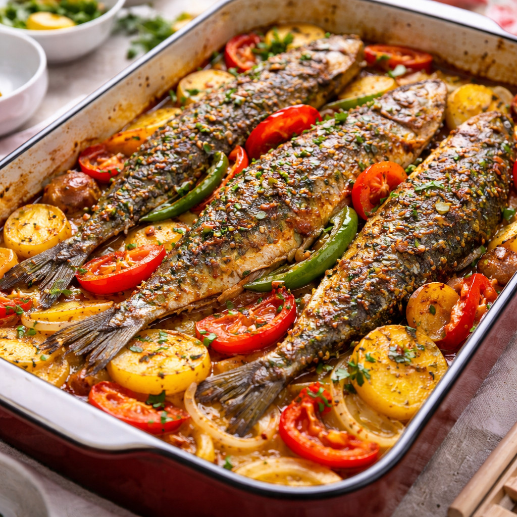 Fish Tray in the Oven