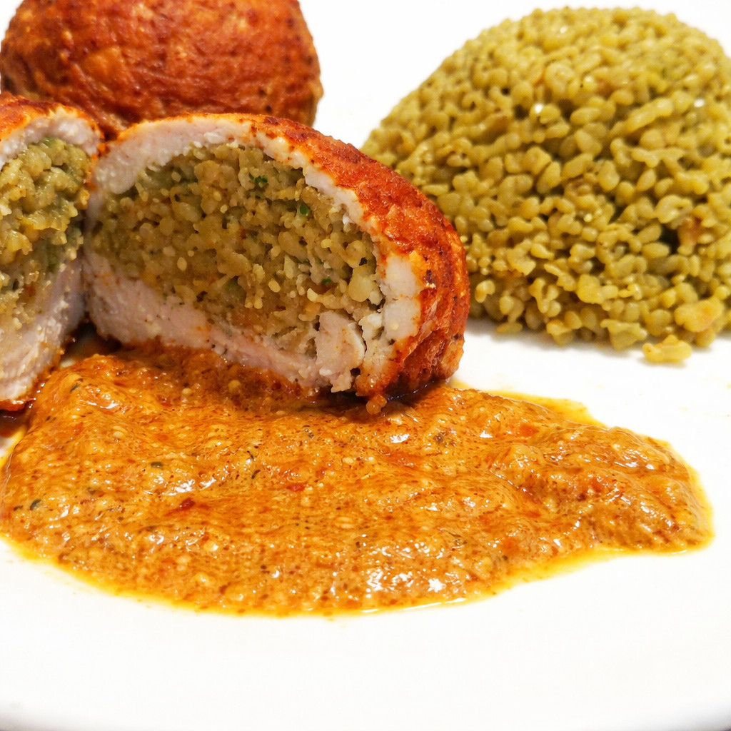 Tandoori Chicken Balls with Freekeh