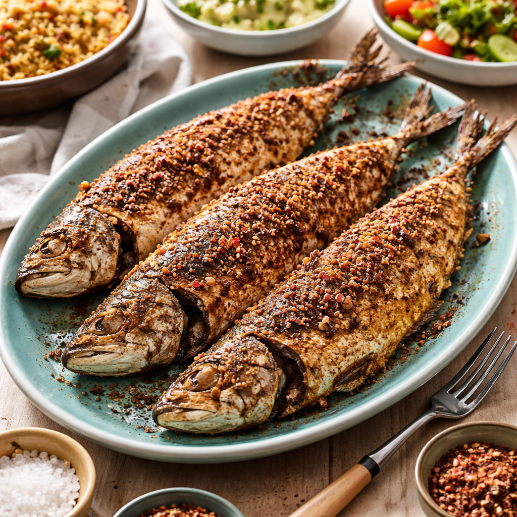Grilled Fish with Semolina in the Oven